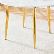 Extendable Round Dining Table, Expandable To Oval, Approx. 107-137 Cm Diameter, Table Only (Without Chairs) - 白色 - 查看 5