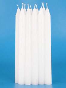 White Taper Candles10 Pcs - Straight 8.27/6.69/6.3 Inch Unscented Dinner And Table Candles - Slow Burning, Smokeless Long Candlesticks, 6-7 Hour Burn Time Each - Multiple Styles - View 9