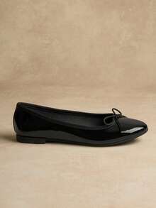 océvelle Damen Herbstschuhe, einfarbig, modisch, elegant, für Urlaub, Preppy, Pendeln, Basic, Retro, Party, süße Schleife, Ballerinas, für Feiertage, Hochzeit, Büro, Zuhause, ganzjährig, Mary Jane Ballettschuhe, Schulanfang, Schwarz, Low-Top, weiche Sohle, bequem, leicht, runde Zehenpartie, Herbst, Frühherbst, Mädchen, Date, französisches Lackleder, Neujahr, Weihnachten, Halloween, Ramadan, Eid Geschenk - Schwarz - Übersicht 6