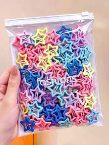 100/50/30/10pcs Cute Y2K Five-Pointed Star BB Hair Clips, Colorful Hair Accessories, Basic Matching Hair Clips - Suitable For Girls, Daily School, Party, Sports - Multicolor - View 3