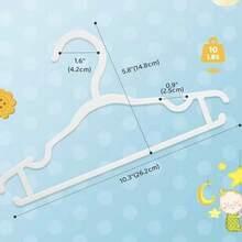 10/20 Packs Swan White Non-Slip Hangers 27cm Sturdy Durable Space-Saving Clothes Organizer For Wardrobe Closet Pants Coats Shirts Dresses Daily Essential Use - White - View 3