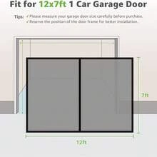 12*7 Ft Extra-Large Magnetic Garage Door Curtain, Thickened Breathable Fabric, Insect And Dust Resistant, Protects Privacy, Easy To Install, Durable, Suitable For Garages, Outdoors, Patios, And Entrance Doors. - 12 X 7 Ft - View 3