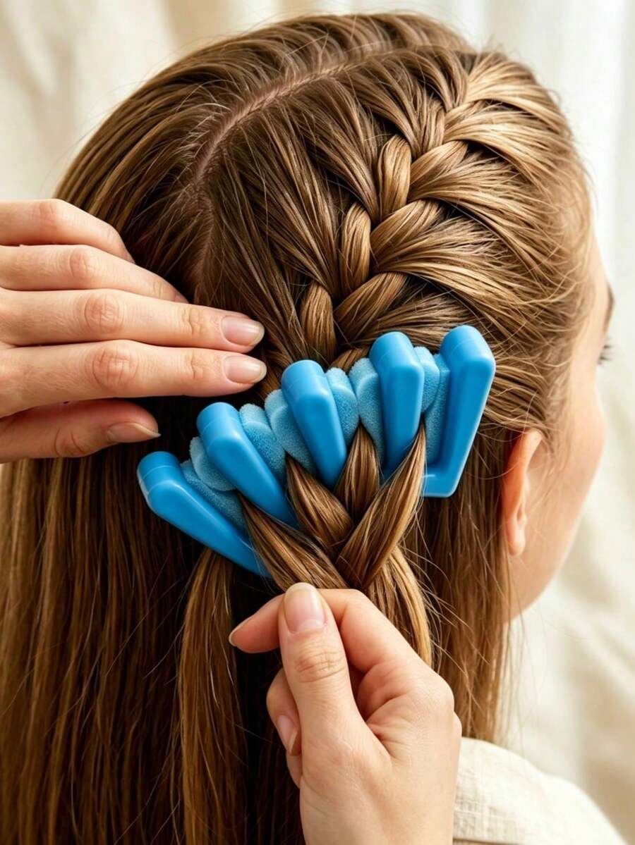 1Pc French Braiding Tool Crafted From Soft Sponge With Ergonomic Easy-Grip Design To Make Braids And Buns Quickly. Fashion Hair Accessory For Daily, Wedding And Dating Styling, An Exquisite Gift For Girls On Mother's Day