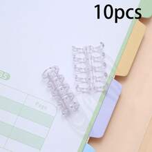 10 Pieces Of 5-Hole Ring Binders, Snap Rings, DIY Detachable Coil Binding Rings, Ring Folders, And Ring Binder Accessories. - 5-hole - View 11