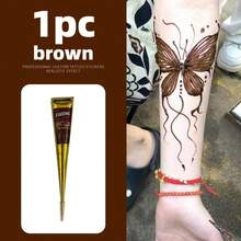 Black Henna Tattoo Paste Semi-Permanent Body Art Ink Suitable For Wrist And Body Long-Lasting Color Plant-Based Tattoo Ink - Multicolor - View 13