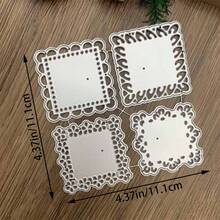 Lace Layering Frame Die For Card Making, Irregular Pattern Cutting Die, Metal Die-Cutting Die, Scrapbooking Die, DIY Embossing And Etching Template For Crafts - DX576 - View 7
