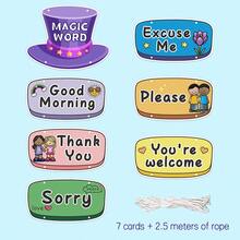 1pc Classroom Word Cards & Banner Set - English Polite Expressions Learning Flash Cards, Bulletin Board Decor Bunting Flags For Kindergarten Preschool - Bunting - View 9
