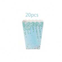10/20/40 Pcs,Pastel Glitter Drip Popcorn Boxes,Pink & Blue Sparkle Dripping Design Paper Snack Containers,Disposable Party Favor Treat Paper Boxes For Gender Reveal,BabyShower, Bridal Shower Party Supplies - View 12