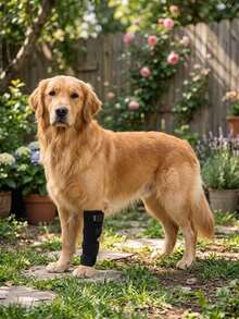 1pc Dog Post-Surgery Recovery Knee Brace, Black Leg Recovery Bandage, Joint Protector, Post-Surgery Protective Product, Used To Support Dog Joints, Relieve Pain, Assist Wound Healing And Improve Joint Instability, Pet Supplies - Multicolor - View 4