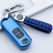 1pc Car Key Shell Keychain Protective Cover Compatible With CX-3 CX-5 CX-7 CX-9 Speed Miata MX5 2-Button Remote Key Accessory - KY2 - View 15