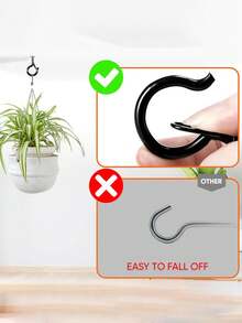 5/10/20/30pcs Heavy Duty Metal Screw Hooks, Suitable For Indoor/Outdoor Use - Great For Hanging Plants, LED Lights, Wind Chimes And Garage Decor - Multicolor - View 6