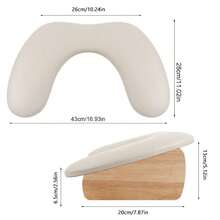 Butterfly Slanted Nail Art Armrest, Double-Sided PU Arm Support, Comfortable Nail Desk Stand, White/Black Striped Armrest, Pink Nail Artist Arm Support, Multi-Functional Hand Support, Suitable For Nail Salon And Home Use Comfortable Support - White - View 7