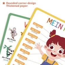 10pcs A4 German Educational Learning Posters, Suitable For Children, Including German Alphabet, Numbers, Colors, Body, Animals, Food Charts, Applicable For Kindergarten, Home Learning, Classroom German Vocabulary Wall Posters - Multicolor - View 6