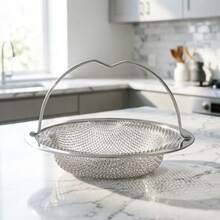 1pc Kitchen Sink Strainer, Made Of Stainless Steel With Curved Handle For Easy Grip And Residue Disposal. Can Intercept Food Residue From Washing Vegetables And Dishes, Prevent Drain Clogging And Keep Water Flowing Smoothly. Suitable For Various Kitchen Scenarios, Odor-Proof Cover - Kitchen Sink Strainer - View 11