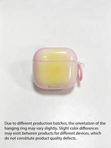 極簡馬卡龍漸層色 Pods Pro3 保護殼，相容 Apple Pods 4 降噪 1/2/3/Pro 2代無線藍牙耳機，柔軟矽膠材質 - 黃色 - 查看 6