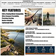 SEACHASER Ultralight Telescopic Fishing Rod And Reel Combo, Portable Lure Fishing Kit With Carry Bag For Freshwater Fishing - Multicolor - View 5