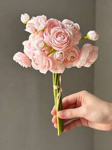6 piezas de flores de peonía amarillas artificiales de 11.8 pulgadas, peonía y rosa artificiales, rosa falsa, mini peonía amarilla de seda, flores artificiales a granel para ramo de boda, decoración de mesa, despedida de soltera, decoración de habitación, decoración de otoño, arte de pared de sala de estar, decoración de Halloween - Multicolor - Ver 11