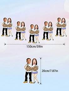 8/12/16pcs Custom Funny Leopard Print Couple Photo Banner,Personalized Men Women Couple Adult Birthday Party Banner Decor Adult Couple Party Holiday Celebration Decor - Multicolor - View 5