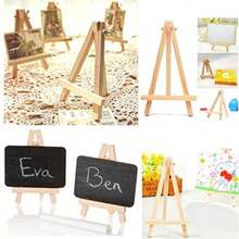 10pcs Mini Small Wooden Chalkboard Display Stands, Suitable For Wedding, Birthday, Baby Shower And Bar Tabletop Decor, Can Be Used As Party Signs, Photo Memo, Seat Cards, Business Cards, Table Number Holders - Mini Easel - View 5