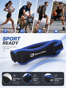 Adjustable Patella Knee Strap Breathable Neoprene Knee Support Band Shock Absorbing Sports Protector For Running Cycling Basketball Outdoor Workout - Multicolor - View 5
