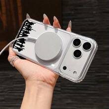 [24h Shipping From DE/FR/ES]Phone Case - Minimalist Color Blocks With Contrasting Colors, Black And White Division, Abstract Geometric Patterns, Luxurious Transparent Phone Case With Magnetic Wireless Charging Suitable For IPhone 11 12 13 14 15 16 17 Pro Max Air Plus - Clear - View 3