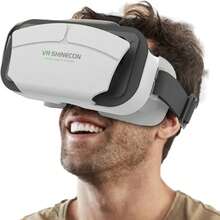 Byteuni VR 眼鏡 虛擬實境 VR 頭戴式 3D 眼鏡頭盔 VR 護目鏡，兼容電視、電影和電子遊戲，兼容 iOS、Android 系統，支持 4.7-7.2 英寸螢幕 - 白色 - 彩色 - 查看 11