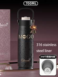 1个700毫升高端保温杯，316不锈钢材质，户外车载杯/咖啡杯，带吸管，保温/保冷，防漏，适配车载杯架，适合运动、旅行和上学，母亲节礼物、情人节礼物、女士礼物、节日和生日礼物。 - 彩色 - 查看 13