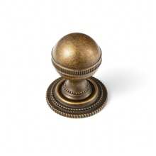2pcs Vintage Distressed Bronze & Brushed Gold Round Ball Cabinet Pulls, Decorative Drawer Knobs With Grooved Middle Ring And Beaded Layered Round Base, Retro Luxury Furniture Hardware For Kitchen Cabinets, Wardrobes, Dressers, Closet Doors - Single-hole Washer - View 11