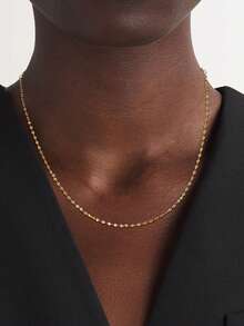 LEKANI S925 Sterling Silver Necklace 1pc Lip Pendant Necklace Shimmering Simple Chain Minimalist Niche Design Exquisite Gift For Girlfriend Best Friend Daily Layering Collarbone Necklace - Gold - View 2