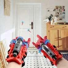 1 Set Fun Durable ABS Spider Web Launcher Gloves, Red & Blue Hero Toy, Suitable For Teens And Adults, Perfect For Halloween, Christmas And Party Games, Novel Interactive Suction Cup Shooting Toy, Parent-Child Interaction, Perfect Birthday Gift - Multicolor - View 3