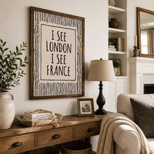 I See London France 黑色幽默浴室語錄裝飾畫，居家裝飾 奇趣風格 極簡藝術 復古條紋 - I See London France - 查看 6