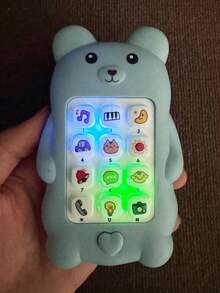 Cute Bear Music Toy Phone | No Battery Included, Suitable For Christmas, Halloween, Easter And Other Major Holiday Gifts, Made Of ABS Material, Multi-Color Assortment - Multicolor - View 2