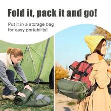 3-4 Season Single Sleeping Bag – Rectangular Envelope-Style Camping Sleeping Bag With Zipper For Adults; Lightweight Design (750g), Includes Storage Bag. - View 4