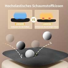 naspaluro Bürostuhl Ergonomischer Schreibtischstuhl Grau| Atmungsaktives Netzgewebe, Lendenwirbelstütze, höhenverstellbarer Computerstuhl, verstellbare Armlehnen, Kopfstütze, Drehstuhl HRZB - Schwarz - Übersicht 7