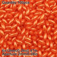 100/200pcs Mixed Color Oval Acrylic Beads, Handmade DIY Jewelry Making Beaded Bracelet Necklace Materials Accessories - Oval Shuttle Bead - View 21