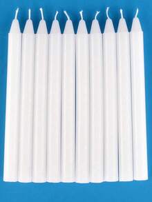White Taper Candles10 Pcs - Straight 8.27/6.69/6.3 Inch Unscented Dinner And Table Candles - Slow Burning, Smokeless Long Candlesticks, 6-7 Hour Burn Time Each - Multiple Styles - View 8