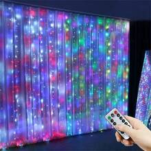 LED Curtain String Lights, Fairy Lights, Christmas Decoration, USB Remote Control, Wedding Party Holiday Decor, Suitable For Home Bedroom, Outdoor Garden, Pathway, Yard, Patio Lighting - USB Curtain Light String - View 20