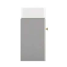 Bathroom Furniture Washbasin With Vanity Unit 46 Cm, Vanity Unit, Wall-Mounted Vanity Unit, Small Guest Bathroom Furniture - Grey - View 8