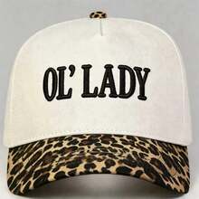1件女款雙色「OL' LADY」刺繡字母帽,男款可調節帽子,防紫外線遮陽帽,適合休閒穿著、派對、旅行與度假禮物,送給媽媽和愛人的最佳禮物 - 多色 - 查看 11