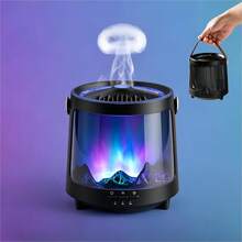 ENSSU 300ML Ultrasonic Aurora Essential Oil Diffuser, Jellyfish Shaped 7-Color Light Aromatherapy Machine, Cool Mist Humidifier, Timer And Smart Waterless Auto-Off Function, Suitable For Home Bedroom Office Yoga Aromatherapy Humidifier, Home Decor, Ideal Gift - Multicolor - View 11
