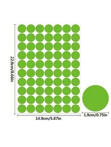 (10pcs) Colorful Round 8 Colors Label Stickers Dot Self-Adhesive Round Stickers - Large Round Sticker - View 13