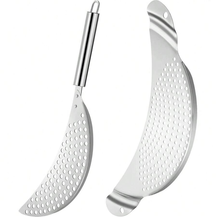 Stainless Steel Strainer, Fruit And Vegetable Colander, Kitchen Vegetable Washing Strainer, Pot Edge Overnight Filter, Residue Filter, Kitchen Gadget - View 1
