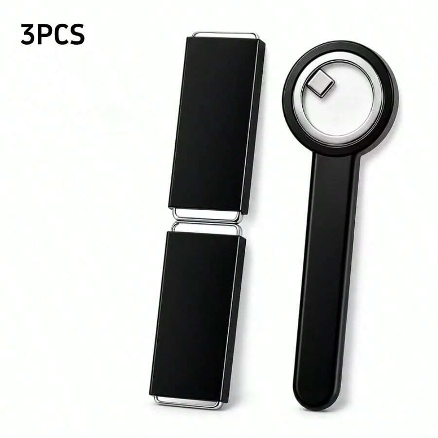 3Pcs Cat Eye Nail Tools Set, For Swirl Wide Light Nail Effect Design - Black - View 1