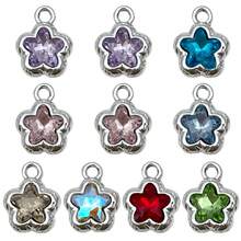 5/10pcs Silvery Plated Star Rhinestone Charms Multicolor Faceted Crystal Star Pendants For DIY Bracelet Necklace Earring Jewelry Making Supplies - Star - View 9