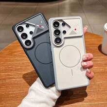 Sleek, Adaptive, Rugged S26 Ultra Case. Matte Finish, Sliding Camera Cover, Irregular Lens Guard. Bumper Shockproof, Durable, Protective. Sliding Cove - Black - View 8