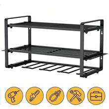 3 Tier Duty Power Tool Organizer Drill Holder Wall Mount Power Tool Storage Rack - 24B-wIN-uK-dZSNJ - View 8