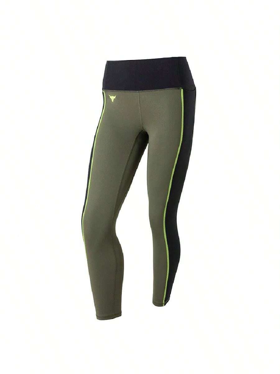 Under Armour Women's Sports Long Pants Pjt Rck Clrblck Ankl -GRN 2026 Summer New Contrast Line Fitness Tight Long Pants 1380192-390 - Black/Purple - View 1