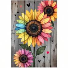 1PC DIY 5D Diamond Painting Kit Sunflower Pattern - Round Full Diamond Art Mosaic Craft, Home Wall Decor, Unframed - No Frame - View 9