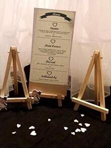 10pcs Mini Small Wooden Chalkboard Display Stands, Suitable For Wedding, Birthday, Baby Shower And Bar Tabletop Decor, Can Be Used As Party Signs, Photo Memo, Seat Cards, Business Cards, Table Number Holders - Mini Easel - View 7