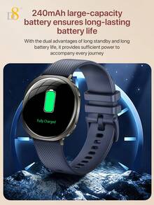 D8 Curved Screen Smart Watch, Ultra-Thin Dual-Sphere Lightweight Body, 1.32-Inch High-Brightness Anti-Glare AMOLED Full Touch Screen, IP68 Waterproof Smart Watch, Suitable For Swimming, Running And Sports, All-Day Fitness Tracking, Compatible With Android And IOS - View 9